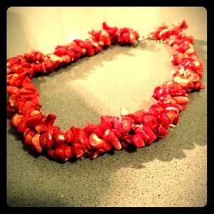 Red beaded necklace